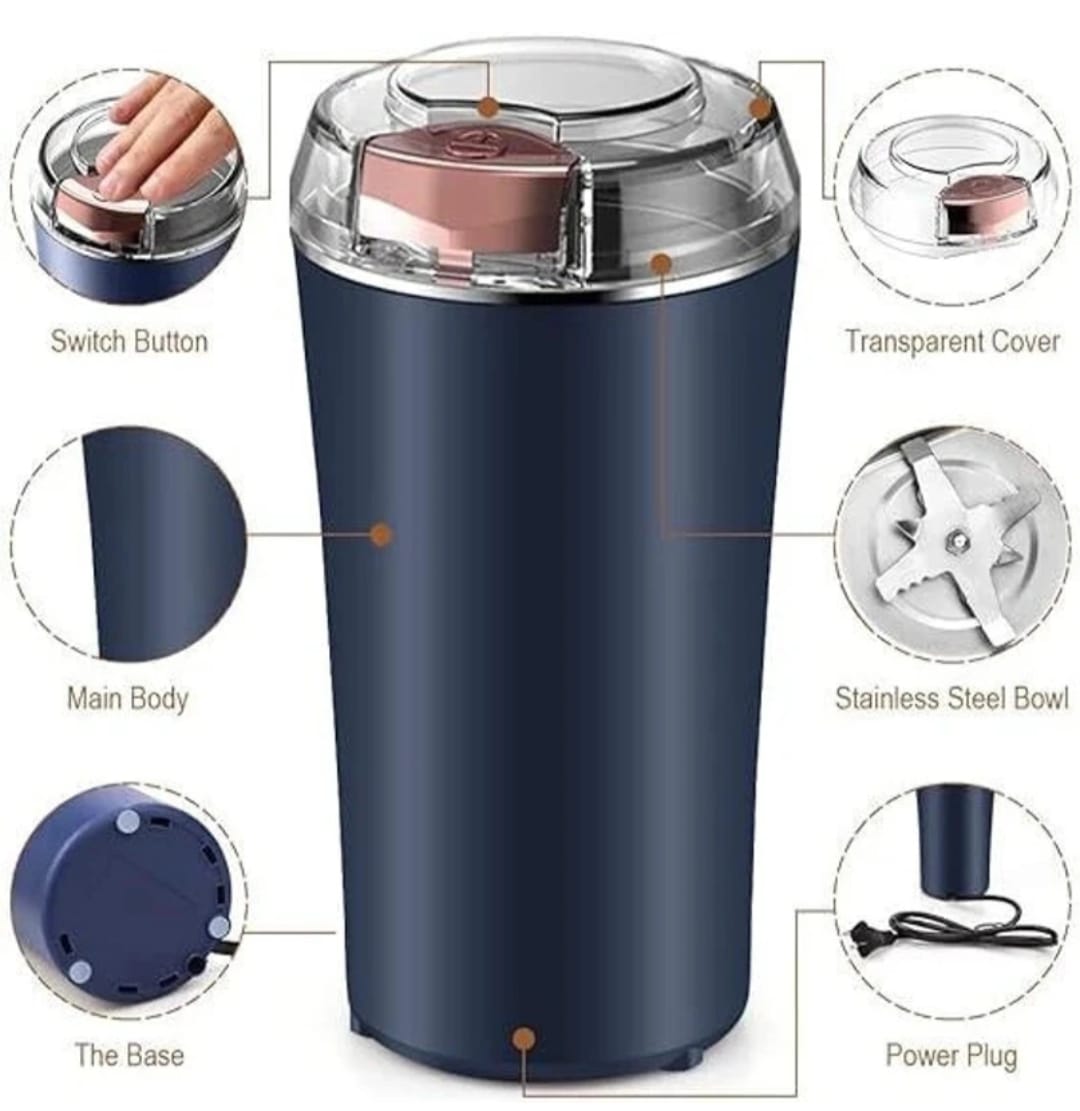 Electric Portable Grinder Stainless Steel Herbs Spices Nuts Powerfull Grinder