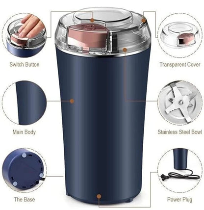 Electric Portable Grinder Stainless Steel Herbs Spices Nuts Powerfull Grinder