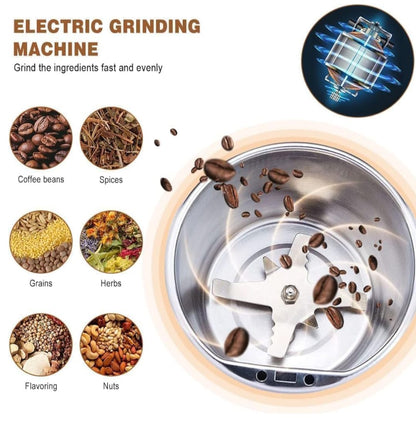 Electric Portable Grinder Stainless Steel Herbs Spices Nuts Powerfull Grinder
